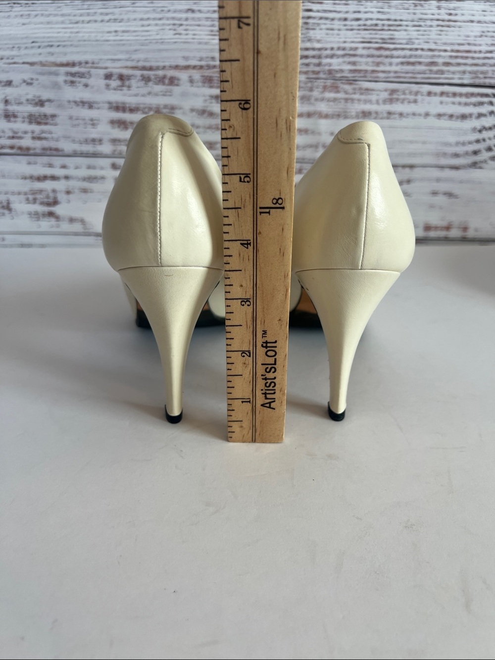 VIA SPIGA CREAM WHITE OPEN TOE WOMENS HEELS SIZE 7 1/2 B - Picture 4 of 10